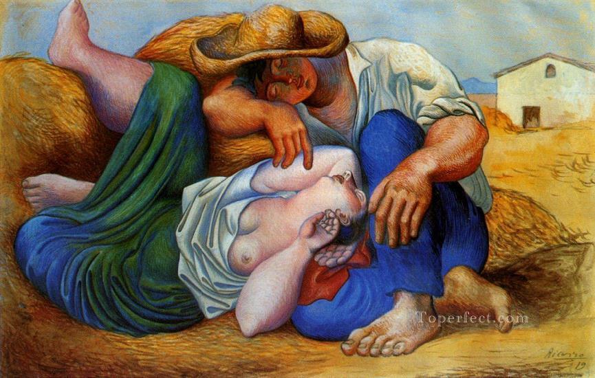 La sieste 1932 Cubists Oil Paintings